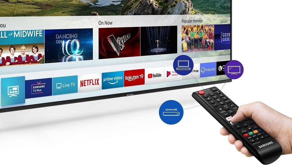 Samsung UE55RU7172 tunery a funkce